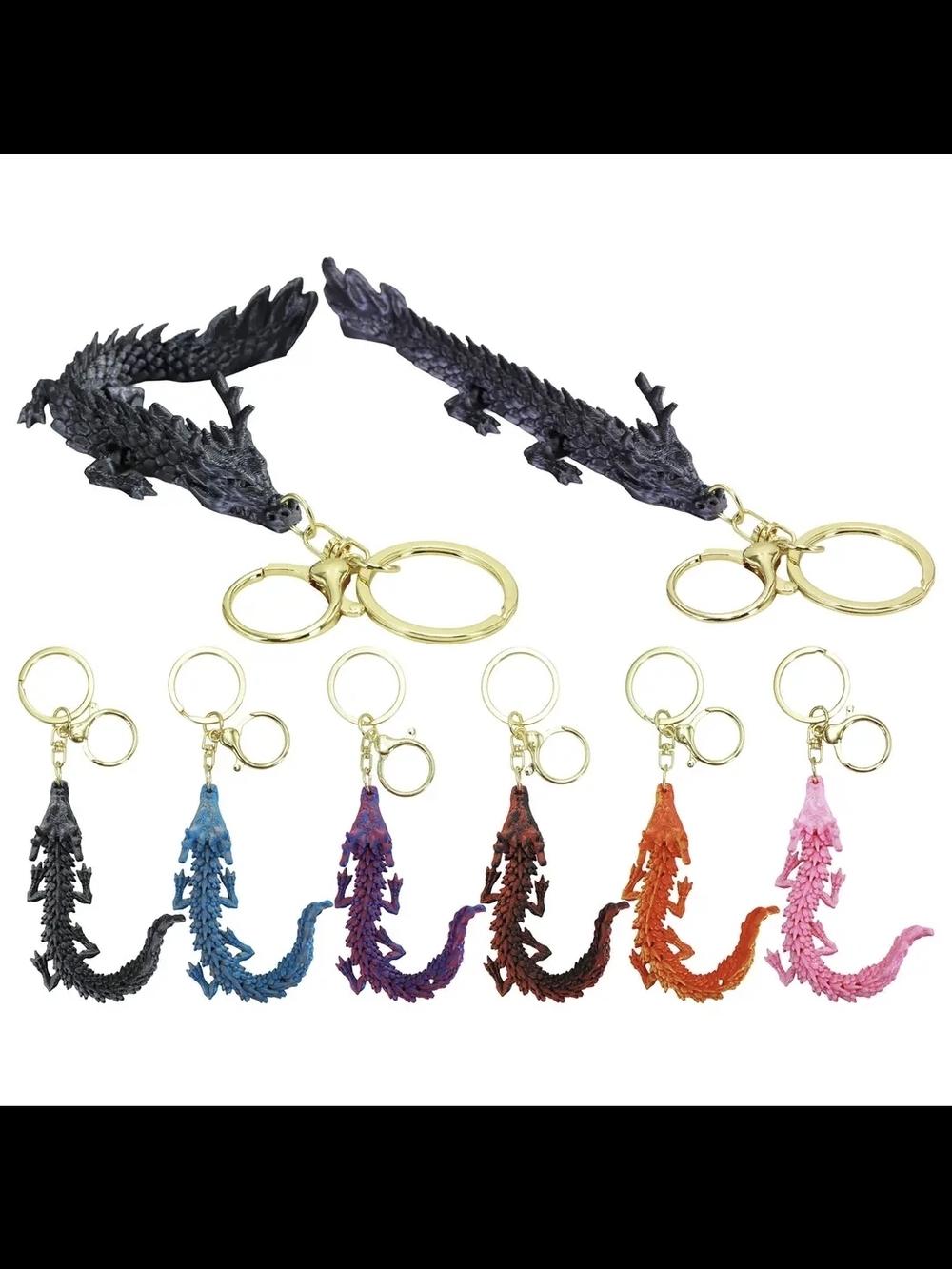 Dragon Keychain Charm - Assorted Color Women Accessories 4/10.00